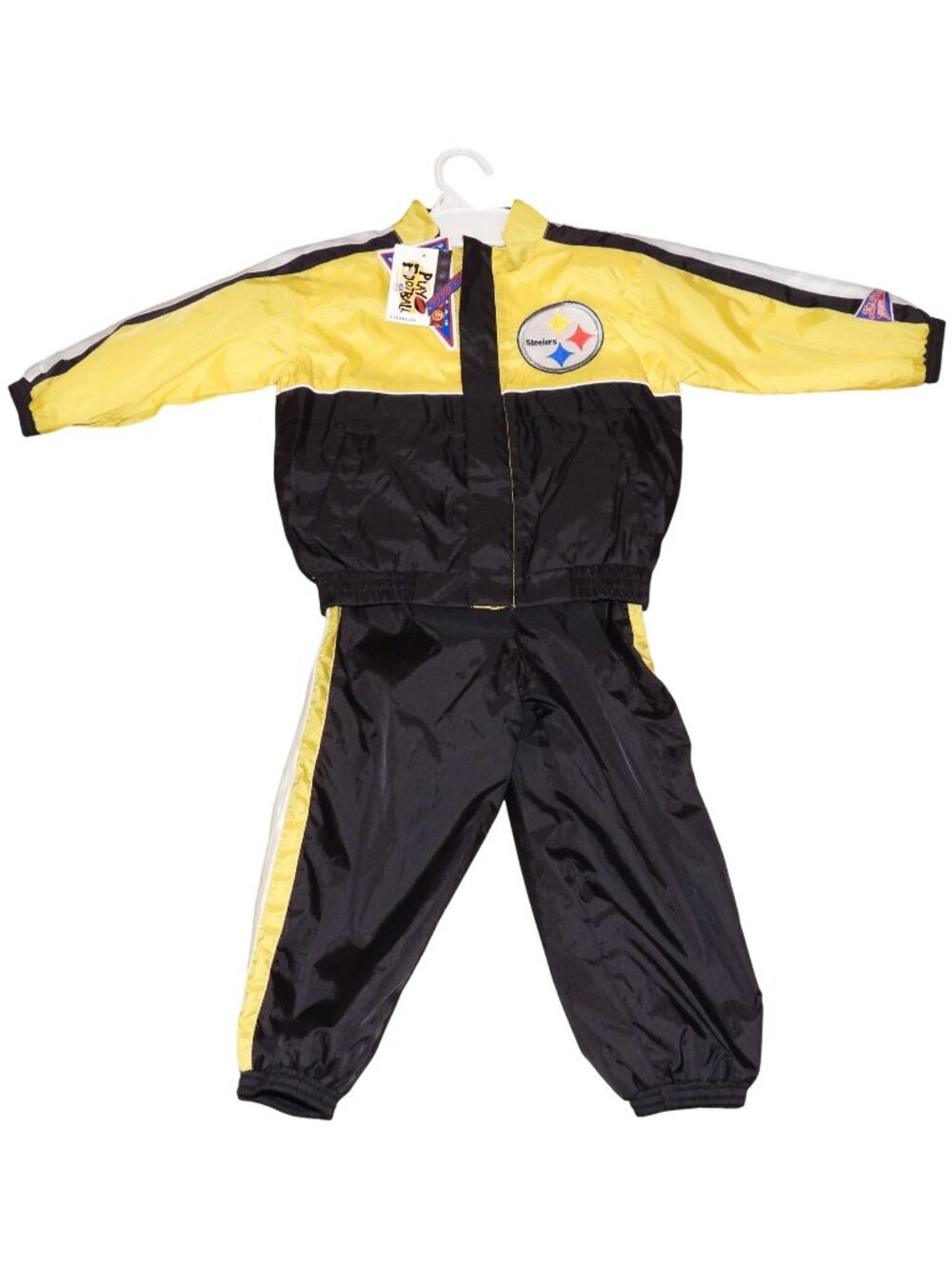 NWT Vintage 1990s Pittsburgh Steelers NFL Kid Athlete Track Suit Kids Youth 2T